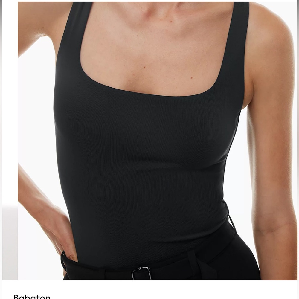 Aritzia Babaton Contour Squareneck Bodysuit Black Size XS